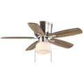 Hampton Bay Leroy 42 in. LED Brushed Nickel Ceiling Fan with Light 37810
